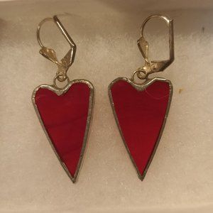 Valentine's day earrings and pin